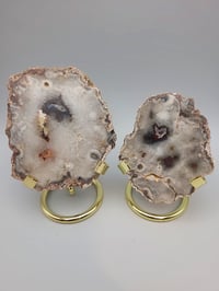 Image 8 of Set of 2 Argentine Agate Small Crystal Slices - 6 styles 