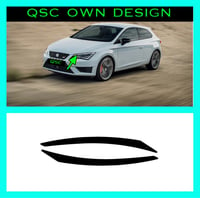 X2 Mk3 Seat Leon /cupra Black Eyebrow Stickers 