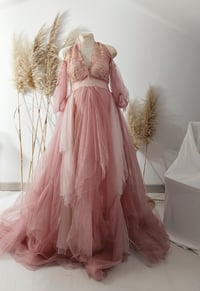 Image 2 of Photo prop | Tulle gown for photoshoot | Elvina | size S-M-L | pregnancy | rose