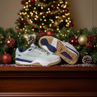 Image 1 of Jordan flight court shoes natural gray and navy