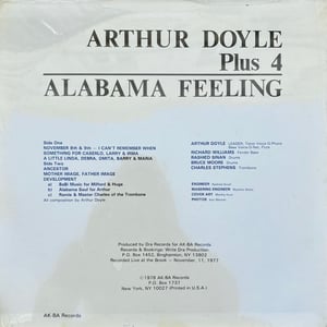 Arthur Doyle Plus 4 – Alabama Feeling (AK-BA Records – AK 1030 – US – 1978)