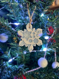 Image 6 of  Ceramic Snowflake Tags. Set of 3