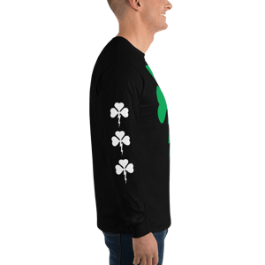 Image of Shamrock Lightning Bolt Black Long Sleeve Shirt