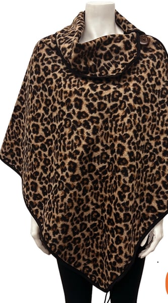 Image of Animal Print Fashion Poncho