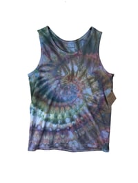 Image 5 of ♻️ UPCYCLED M Men's Knit Tank In Muted Spiral Ice Dye