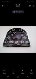 Black Louis Vuitton Fashion Beanie