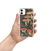 Image 6 of Dark Cottagecore Goth Inspired Vibrant Mushroom Clear Case for iPhone®