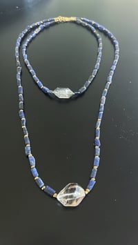 Image 3 of *new* BLUE AVENTURINE + GRAY QUARTZ necklace