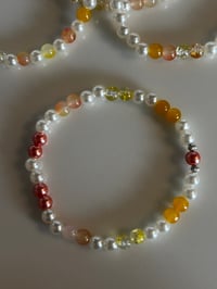 Image 7 of Tropical Fruit Yellow and Cream Tumbler Bracelet Stack