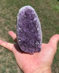 Image 7 of Amethyst Base Cut With Polished Agate #2496