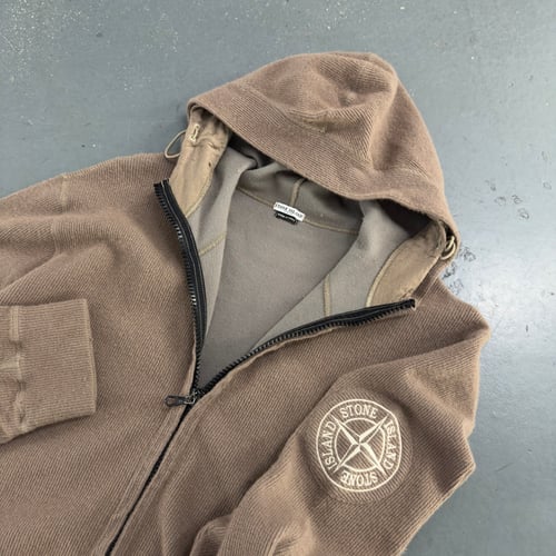 Image of Early 2000s Stone Island Wool Zip Up, size XXL