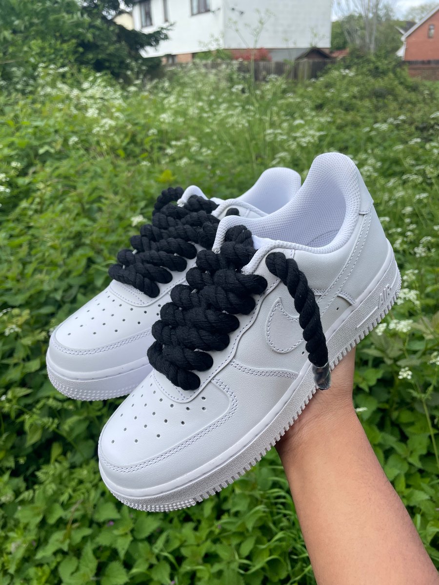 ROPE LACES X AF1'S, rope laces air force 1 black