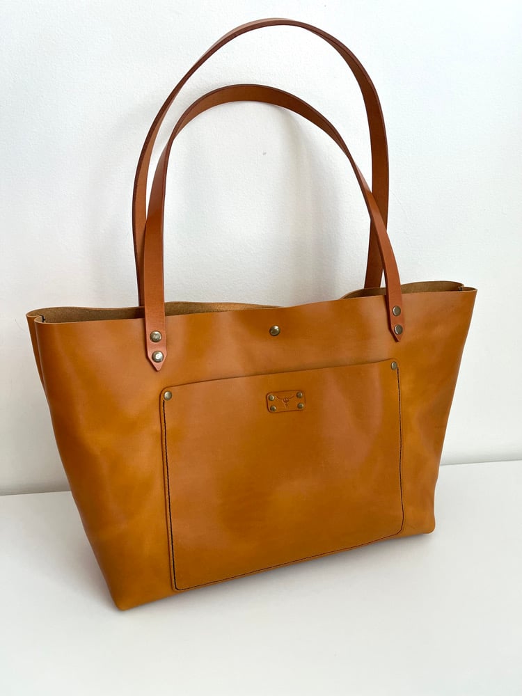 Image of (Reserved for Copeland) Tan Italian Vachetta Carry-All Tote