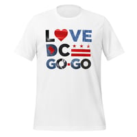 Image 2 of LOVE DC GOGO "GREASE - LEATHER & JEAN Unisex t-shirt (see color options)