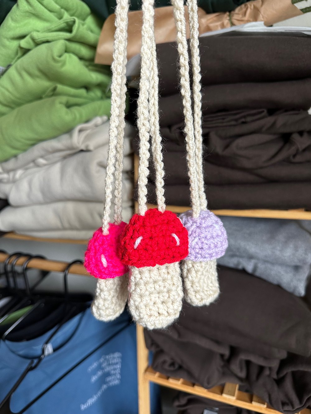 Image of Mushroom lighter/chapstick/crystal Holder Necklace
