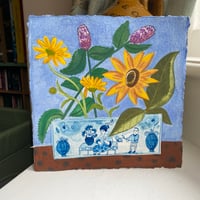 Image 2 of Mother, Son and Garden Flowers