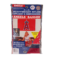 Image 4 of Los Angeles Angels Banner 3' x 2' Embroidered Heavyweight Nylon Red MLB