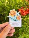 March Birth Month Flower Waterproof Vinyl Sticker