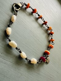 Image 13 of spiny oyster and pearl charm bracelet