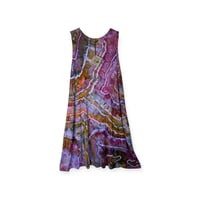 Image 1 of XXL Jersey Knit Pocket Tank Dress in Muted Tropical Geode Ice Dye
