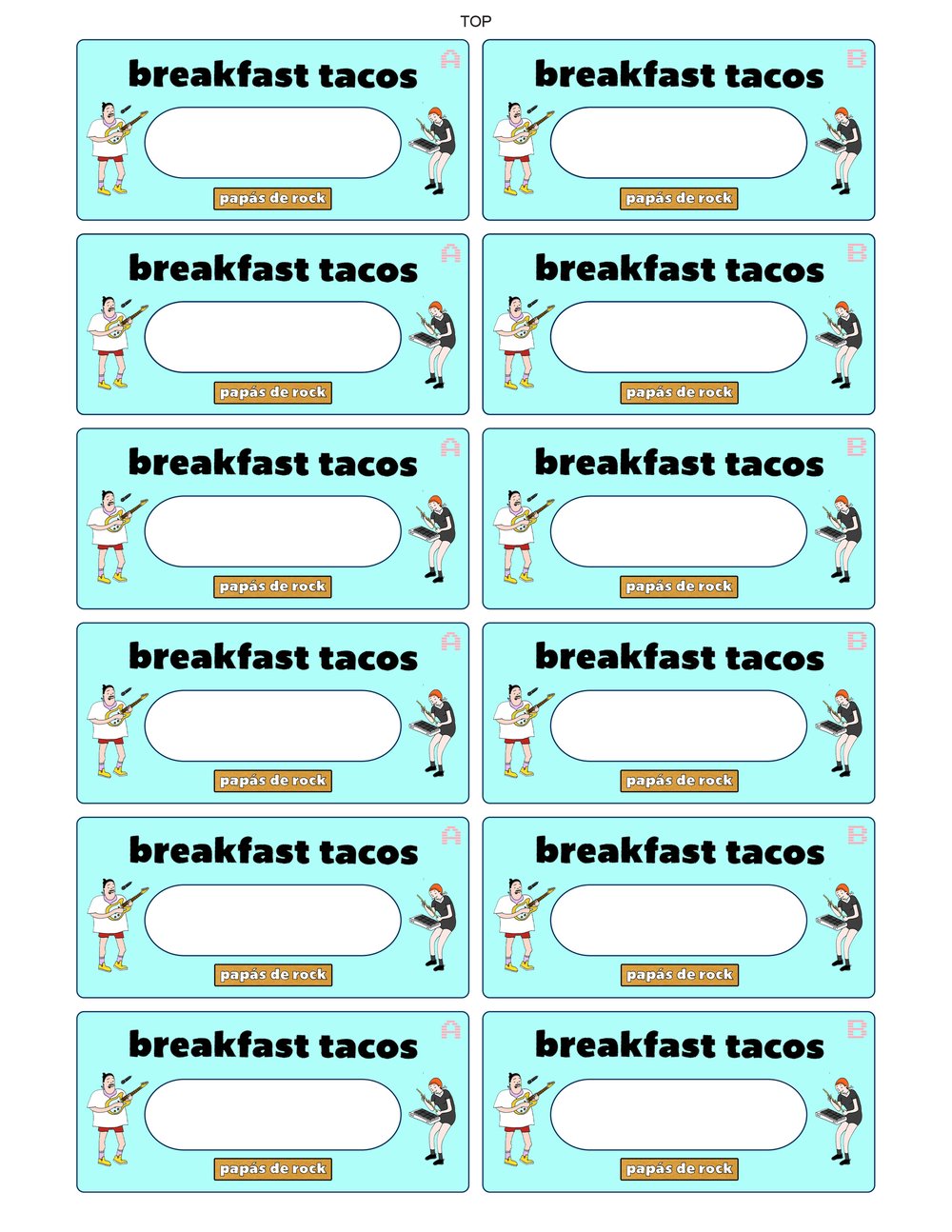 Image of breakfast tacos - Papás de Rock (cassette)