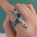 Image 1 of Green Tourmaline Ring US 9.5