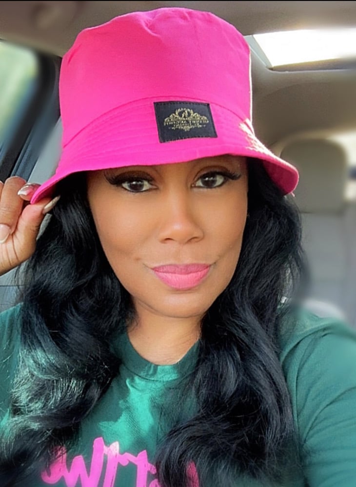 Image of Luxury Accents Pink “rose” Bucket Hat 
