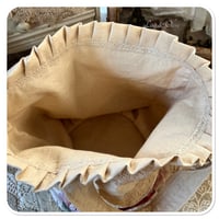 Image 5 of Antique Style Rose and vintage french lace Bucket bag 