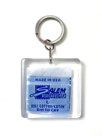 Image 1 of vintage clothing hangtag Salem Sportswear made in USA courtneycourtney keychain