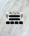 My First Day Board