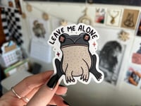 Image 4 of Leave Me Alone Frog - Sticker