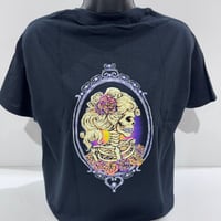 Image 3 of "Skeleton Cameo" T-Shirt in Black