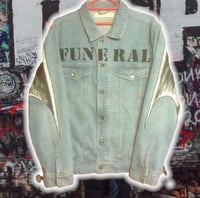 Image 2 of 🆕 MiSHaBoY HaND 🤚🏼PaiNT 🎨 DeNiM PaLLBeaRer JaCKeT🧥 