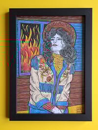 Image 1 of 'SHOWDOWN' original illustration (A4, frame incl.)