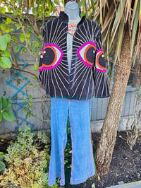 Image 1 of Wanderlust - Velvet evil eye protection jacket - Black 6-12uk