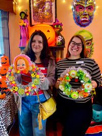 Image 4 of Sunday August 10  Vintage Trash & Treasure Wreath Making Class  Halloween,  Christmas and Beyond!
