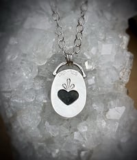 Image 2 of SOLD - Moss Agate Open Heart Pendant 