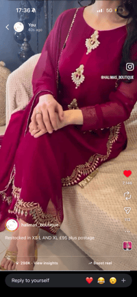 Image 1 of Magenta chiffon