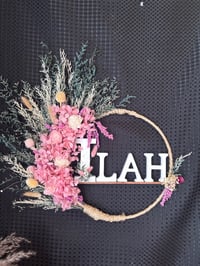Image 2 of Flower Name Hoops 