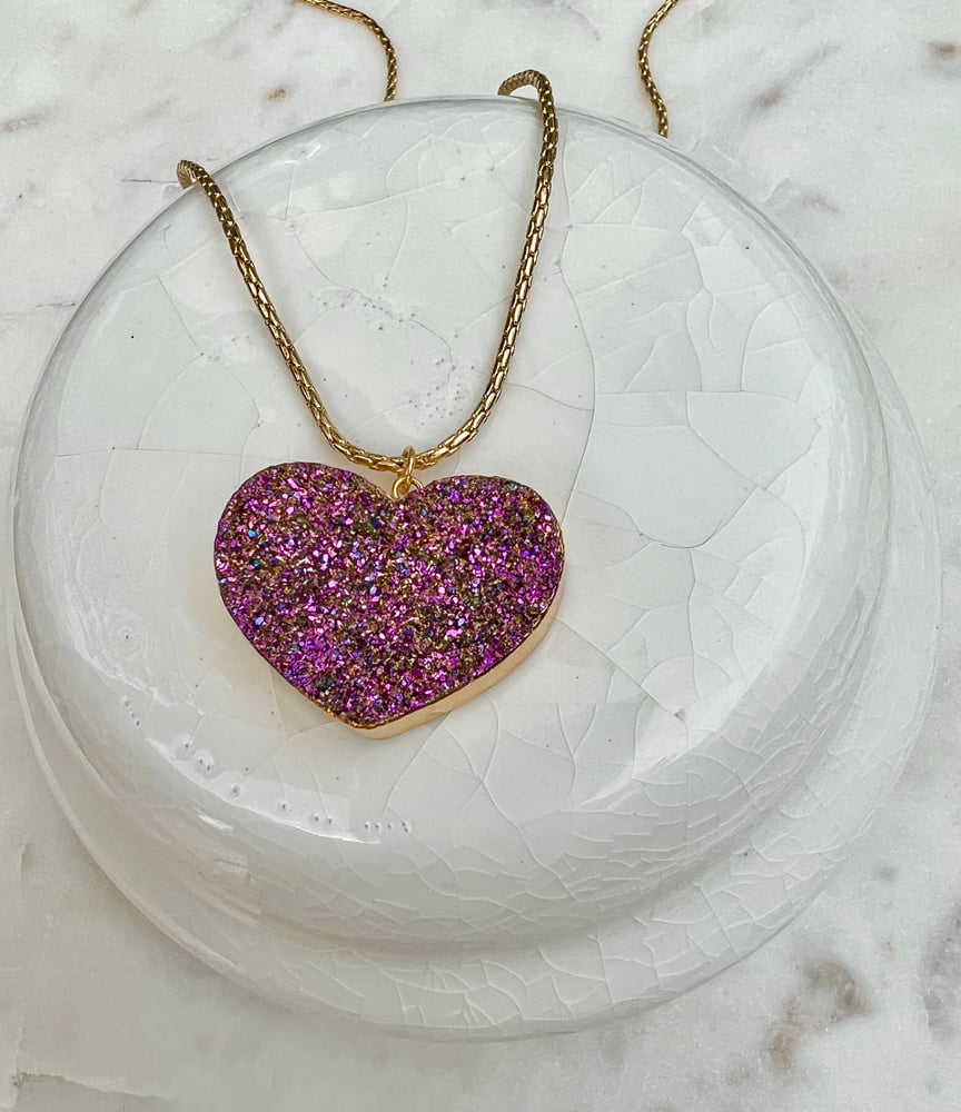 Image of Glittery heart necklace 