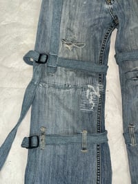 Image 3 of DENIM STRAP PANTS
