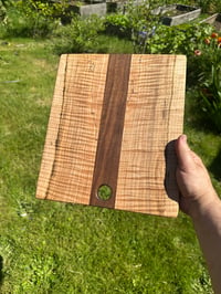 Image 1 of Curly and spalted maple/walnut serving board 2 