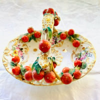 Image 1 of ANTIQUE PORCELAIN BASKET