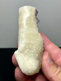 Image 5 of QR Code Fluorite On Druzy Quartz Matrix Specimen China #2821