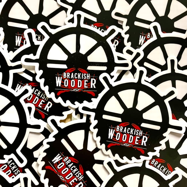 Brackish Wooder Helm/Saw Sticker - 3”