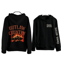 Image 1 of Outlaw Country - Black Hoodie - Back - PRESALE