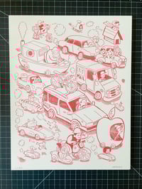 Image of Traffic Jam Riso Print