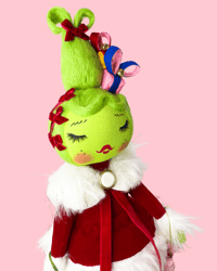 Image 1 of RESERVED FOR ALLISON MEDIUM HOLIDAY ART DOLL 