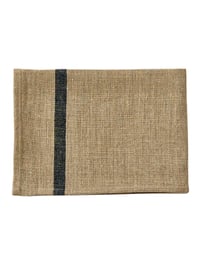 Image 1 of THICK LINEN KITCHEN CLOTH - Natural /Navy