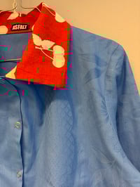 Image 3 of Blue shirt with cherry’s (s)